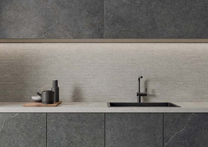 Vloer- en wandtegel Limestone Dark 80x80 rett - foto 2