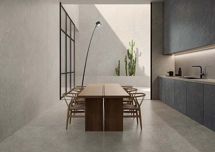 Vloer- en wandtegel Limestone Taupe 80x80 rett - foto 2
