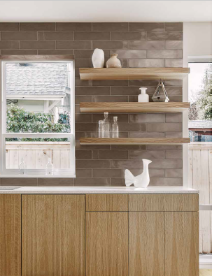 Wandtegel Linea Moka glans 5x50 - foto 2