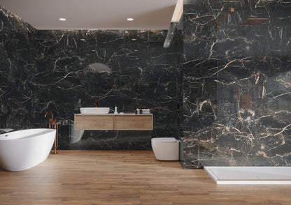 Vloer- en wandtegel Marquina Gold gepolijst 120x120 rett - foto 4