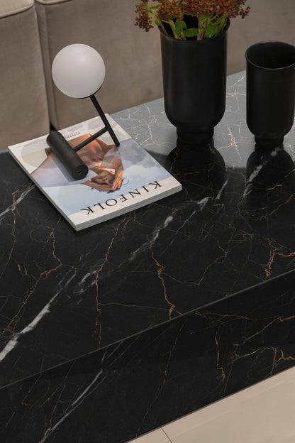 Vloer- en wandtegel Divina Black Gold gepolijst 60x120 rett - foto 3