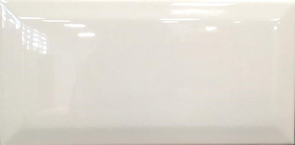 Metro Cream glossy wall tile 10x20