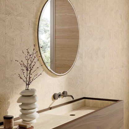 Wandtegel Milano Cube Cream 40x120 rett - foto 3