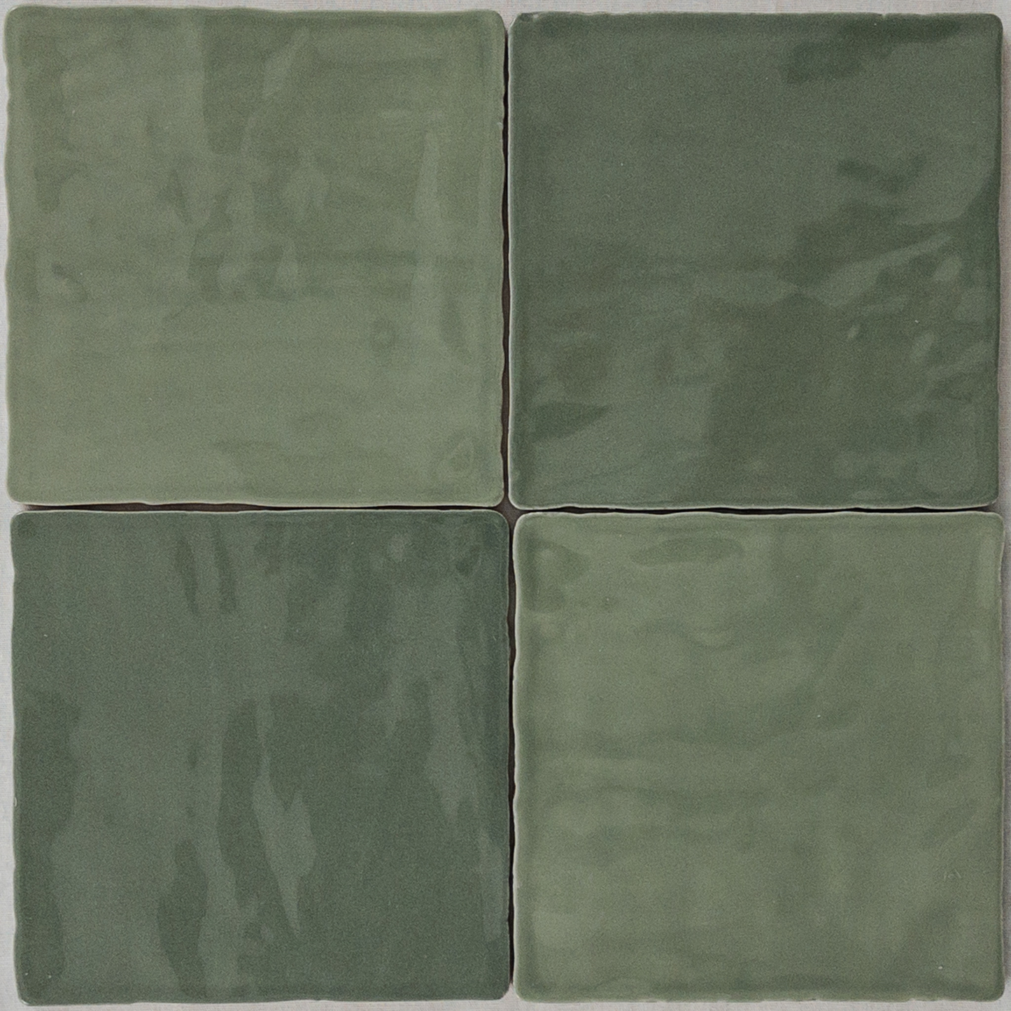 Moos Jade glans handvorm 13x13 - WDtegels