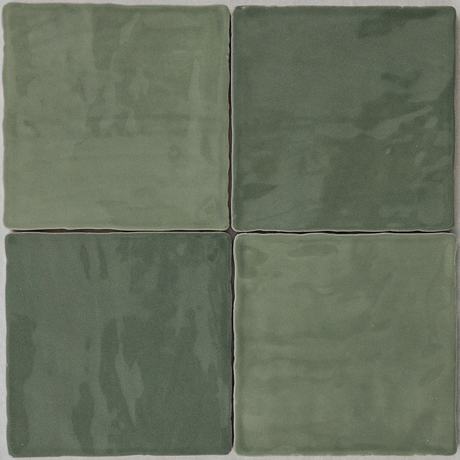 Moos Jade glans handvorm 13x13 - WDtegels