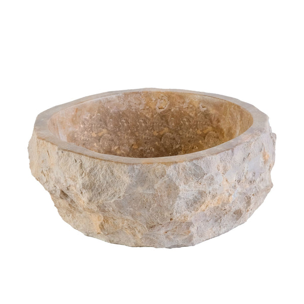 Eroded Natural Marble Washbasin | 30-35x15cm | Brown