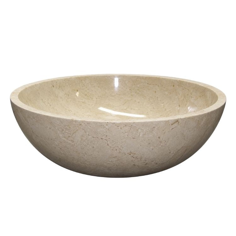 Natuurstenen waskom Marmer Rond | 38x38x12cm | Beige
