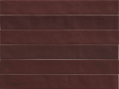 Vloer- en wandtegel Neo Warm Red 4,6x37,5