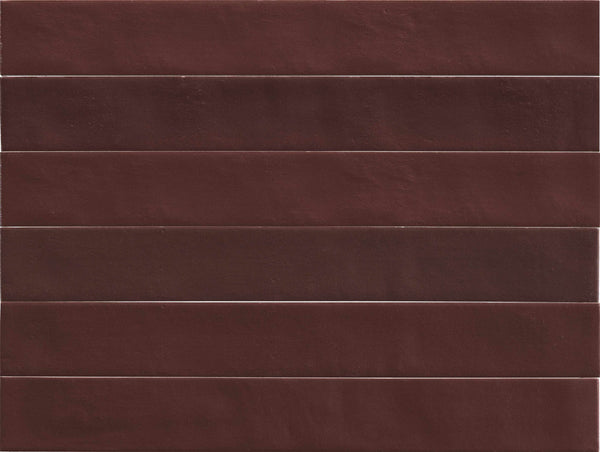 Vloer- en wandtegel Neo Warm Red 4,6x37,5