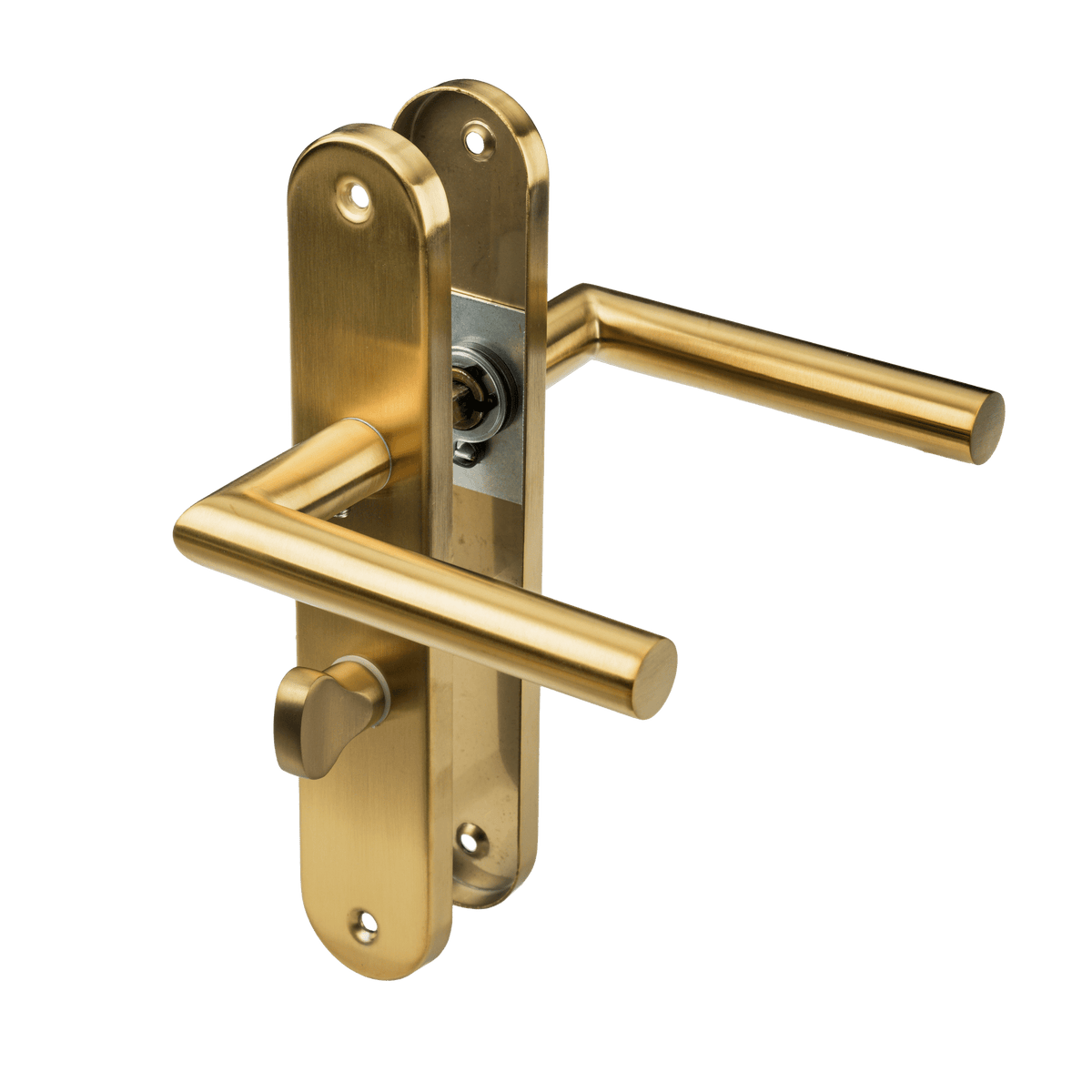 Deurklink Andria in goud met WC-sluiting 63 mm
