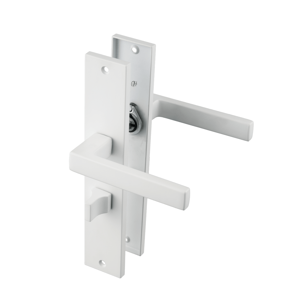 Deurklink Lorto in wit met WC-sluiting 63 mm