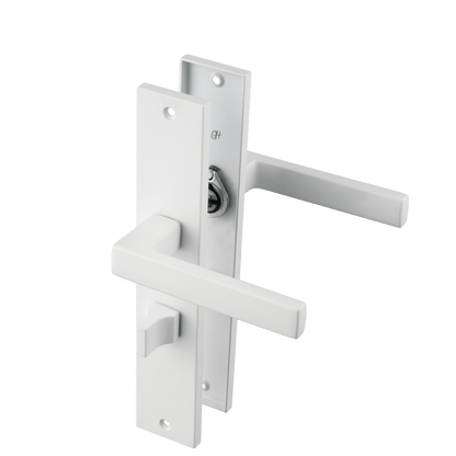 Deurklink Lorto in wit met WC-sluiting 63 mm