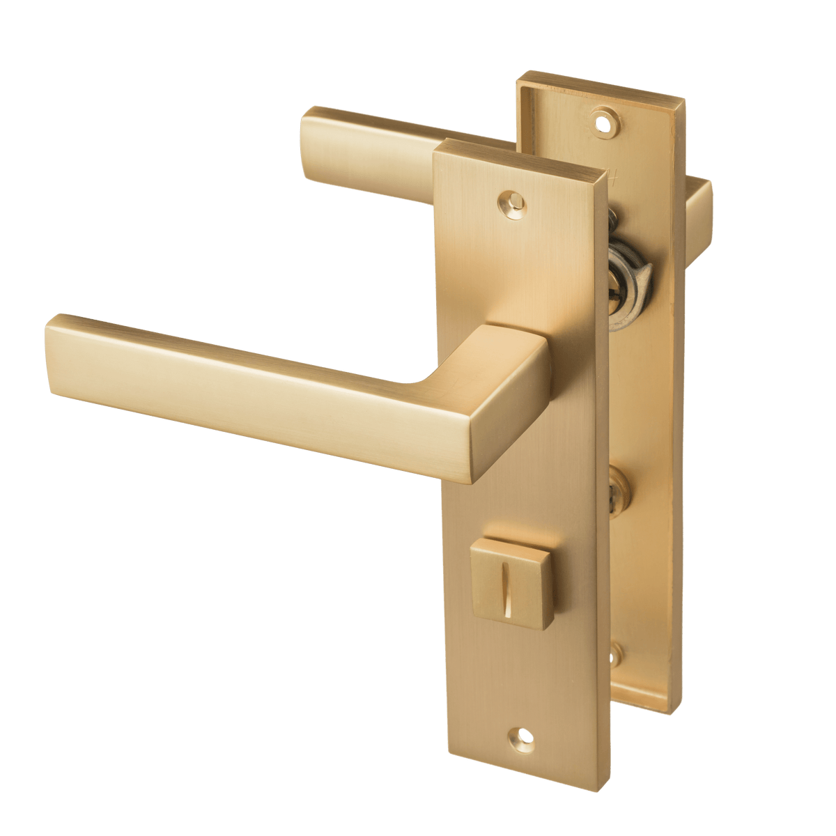 Deurklink Avola in goud met WC-sluiting 63 mm