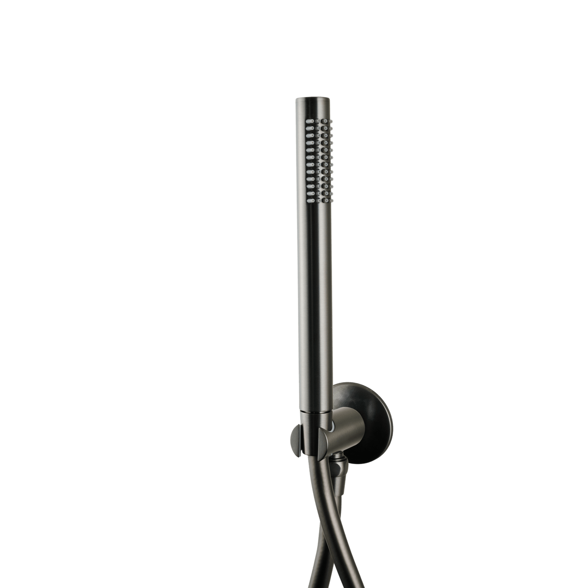 Handdouche met houder van inbouw regendoucheset Terni in gun metal