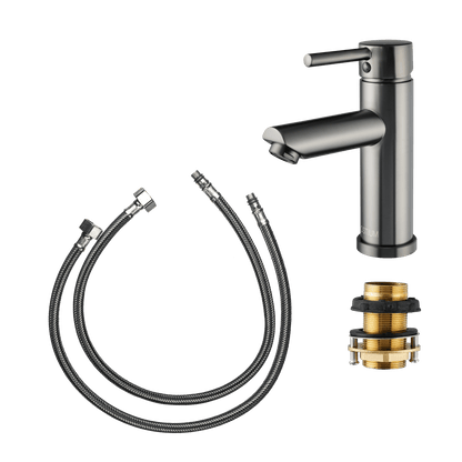 Atranti - Wastafelkraan Gun Metal - Warm/Koud