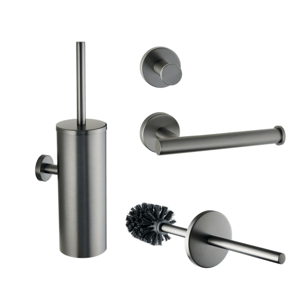 Stanio - Toiletset Gun Metal - 3-delig