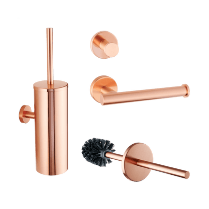 3-delige toiletaccessoireset Stanio in rosé koper