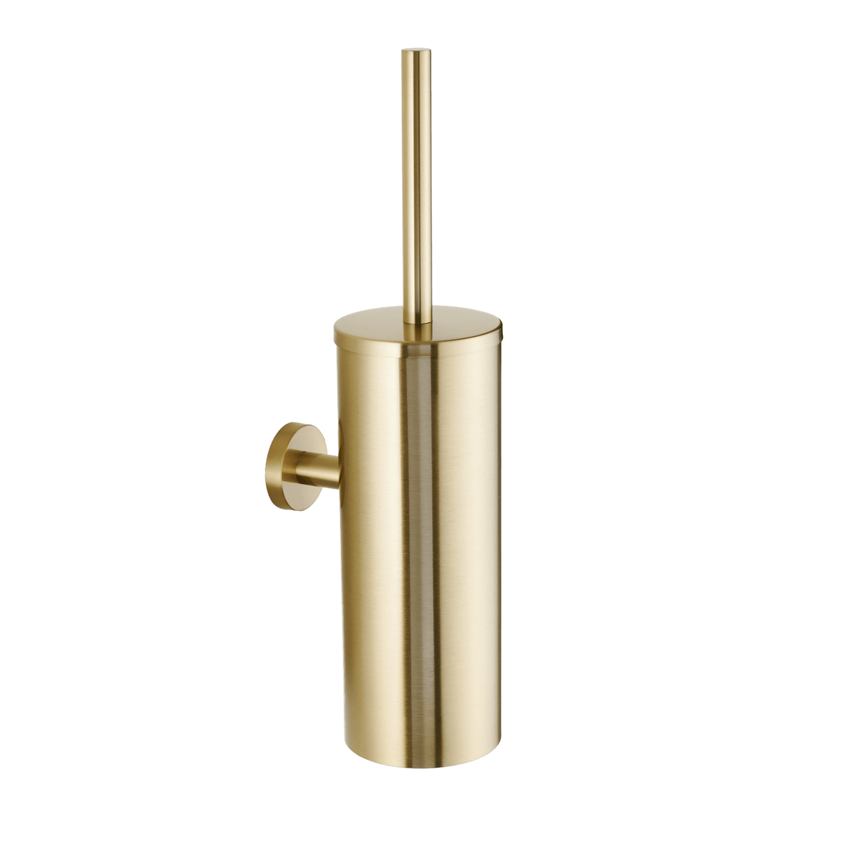 Toiletborstel met wandhouder Spazzola in mat goud