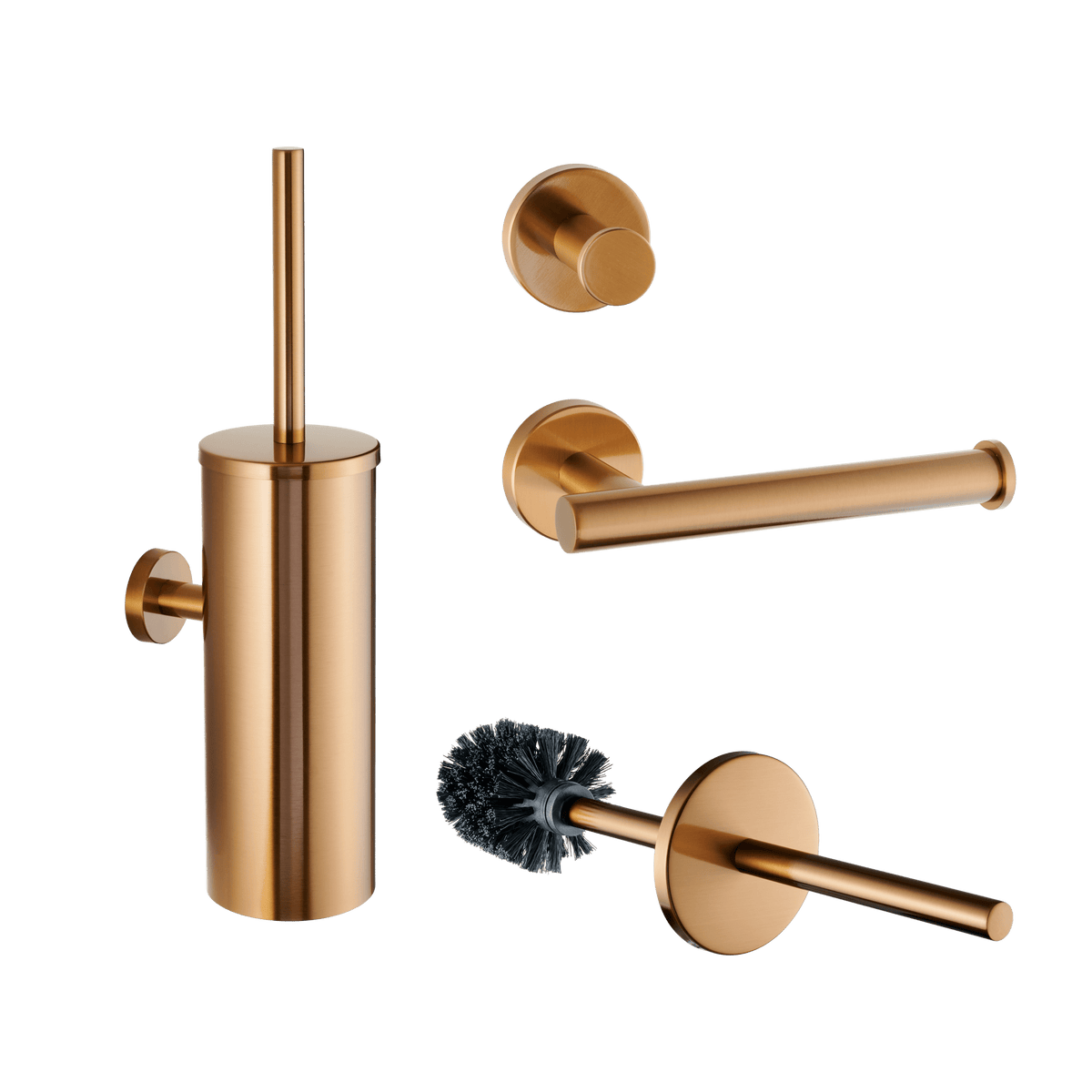 3-delige toiletaccessoireset Stanio in brons