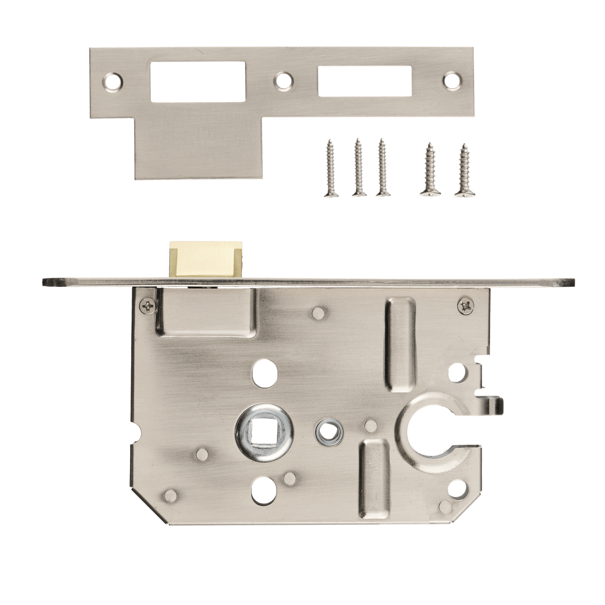 Cilinderinsteekslot RVS PC 55 mm met bevestigingsmateriaal