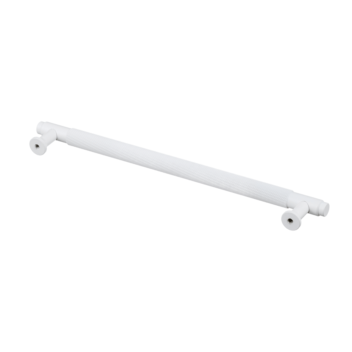 Meubelgreep in wit met diamond cut structuur, hartafstand 224 mm, lengte 256 mm