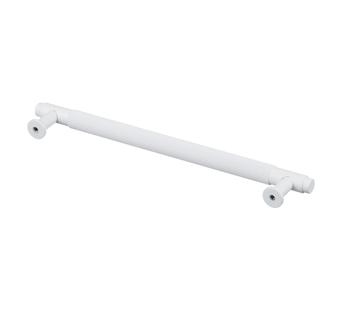 Meubelgreep in wit met diamond cut structuur, hartafstand 192 mm, lengte 224 mm