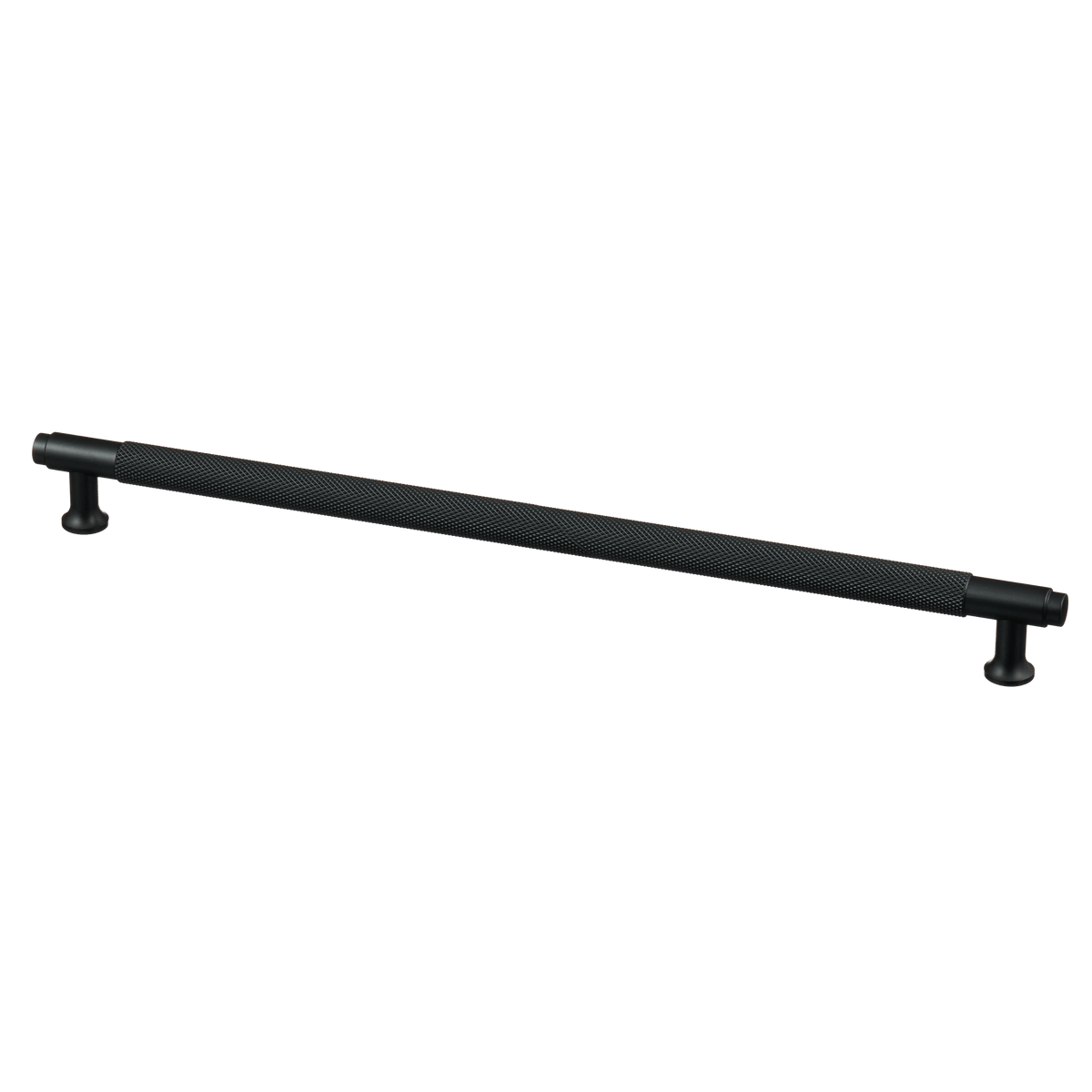 Meubelgreep in zwart met diamond cut structuur, hartafstand 320 mm, lengte 352 mm
