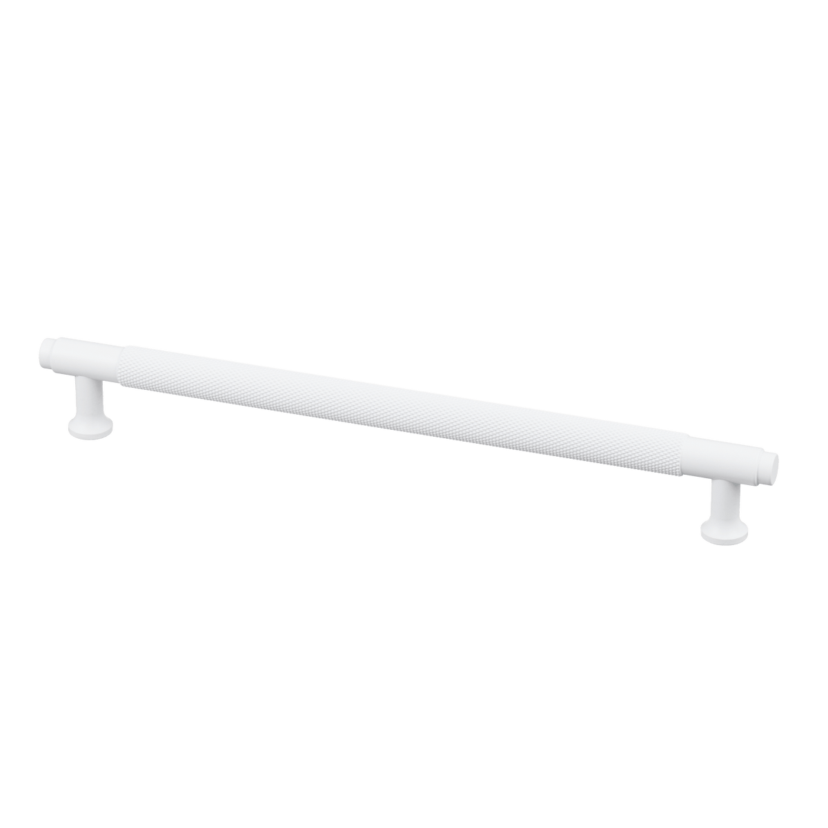 Meubelgreep in wit met diamond cut structuur, hartafstand 224 mm, lengte 256 mm
