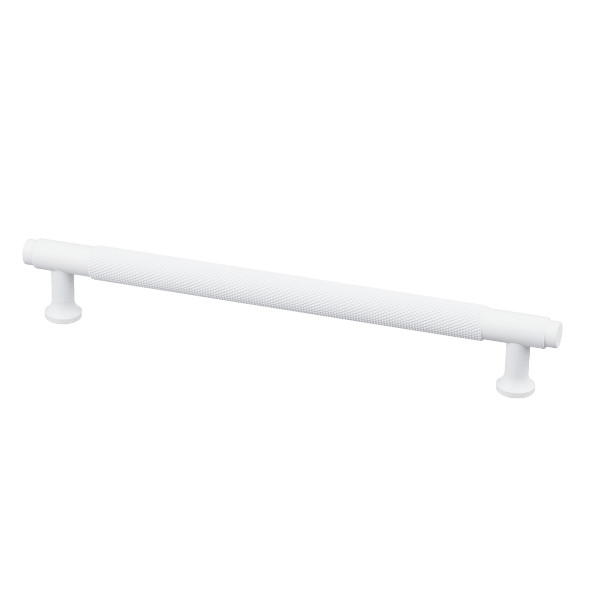 Meubelgreep in wit met diamond cut structuur, hartafstand 192 mm, lengte 224 mm