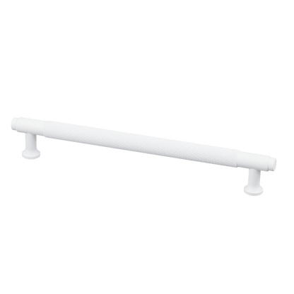 Meubelgreep in wit met diamond cut structuur, hartafstand 192 mm, lengte 224 mm
