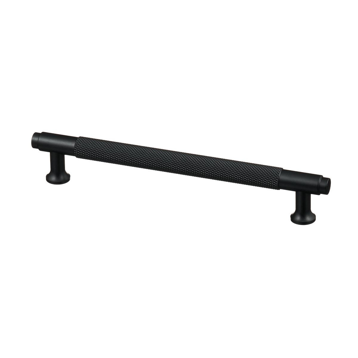 Meubelgreep in zwart met diamond cut structuur, hartafstand 128 mm, lengte 164 mm