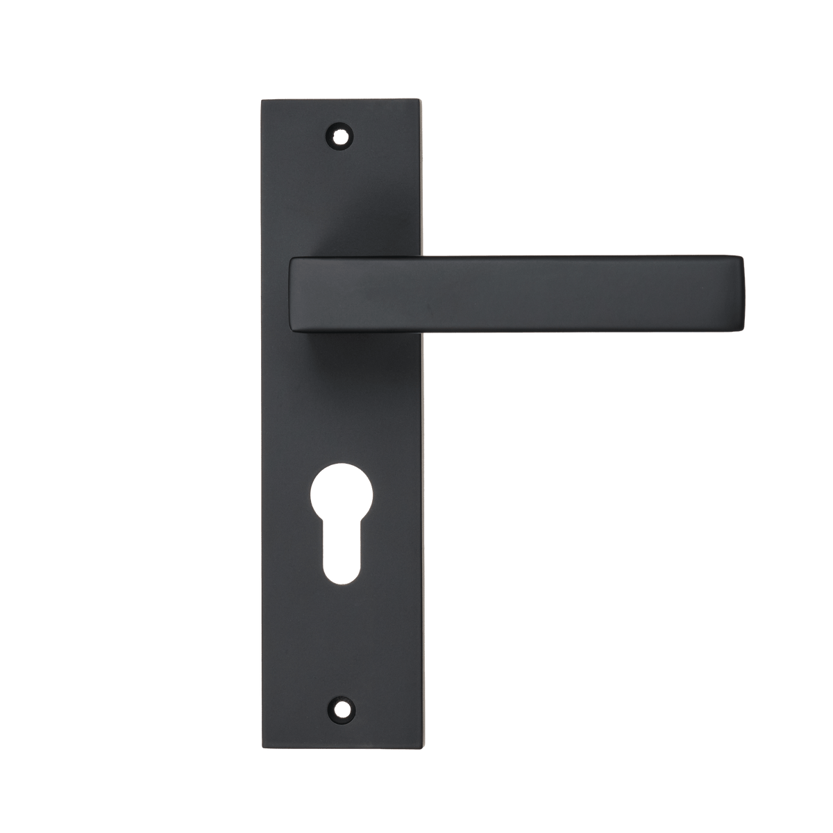 Deurklink Ravello in zwart met cilindergat 55 mm