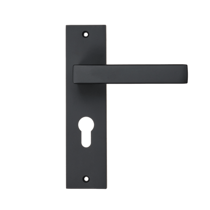 Deurklink Ravello in zwart met cilindergat 55 mm