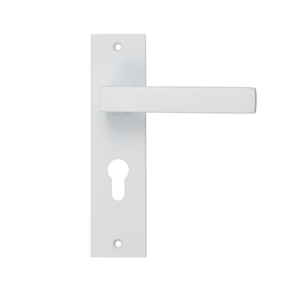 Deurklink Arezzo in wit met cilindergat 55 mm