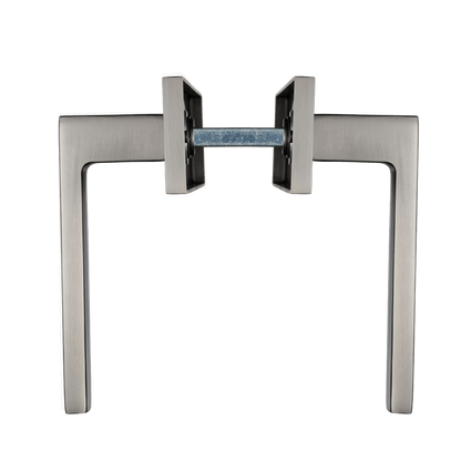 Deurklink Novara in gun metal met cilindergat 55 mm