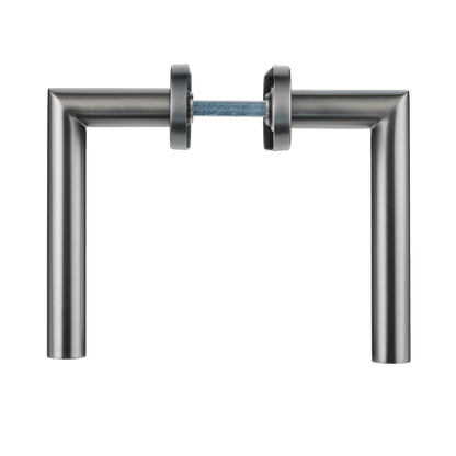 Deurklink Silvano in gun metal met WC-sluiting