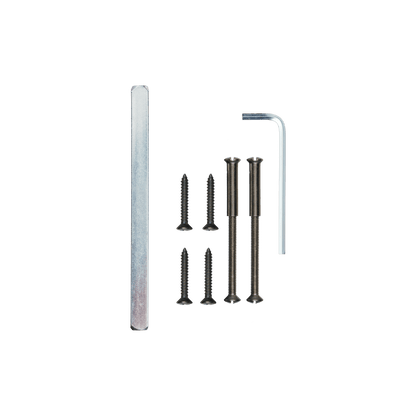 Bevestigingsmateriaal voor deurklink Silvano in gun metal met WC-sluiting