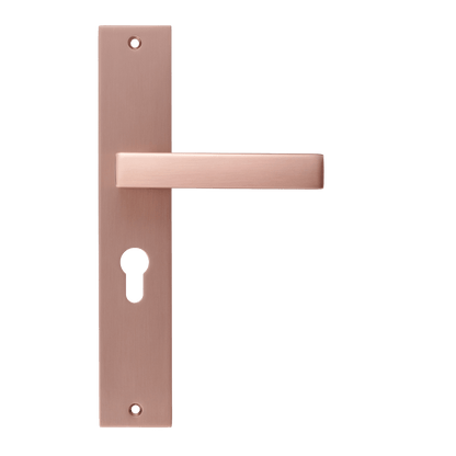 Deurklink Collodi in koper met cilindergat 55 mm