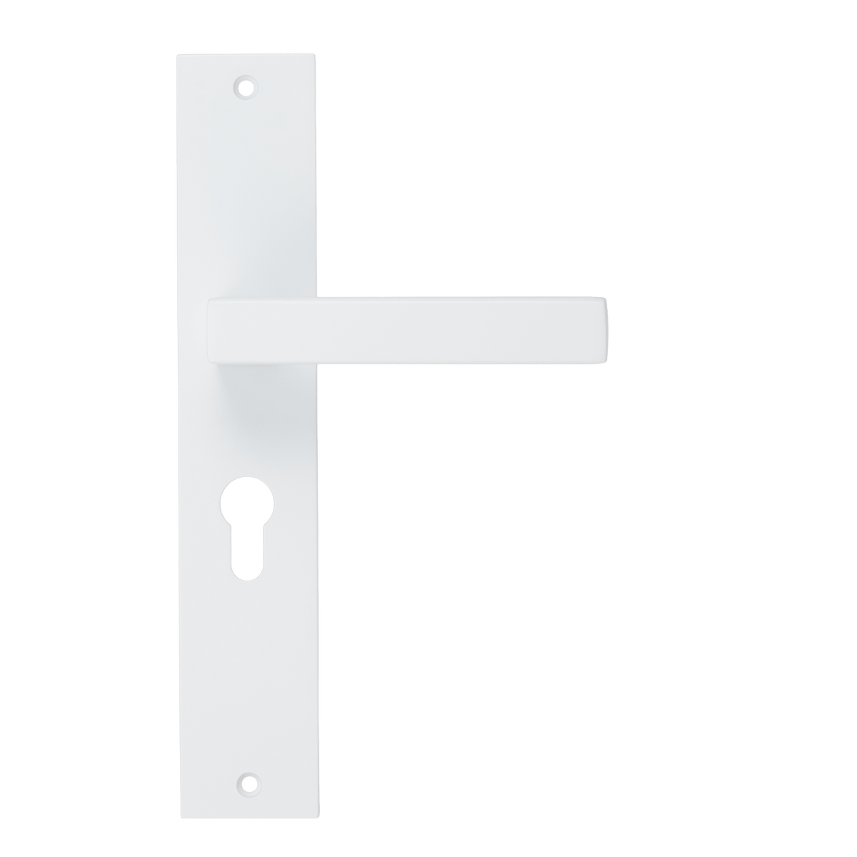 Deurklink Lorto in wit met cilindergat 55 mm