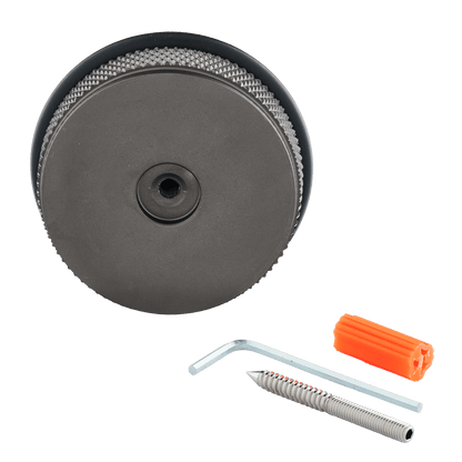 Deurstopper Forza in RVS, diameter 6,5 cm met bevestigingsmateriaal