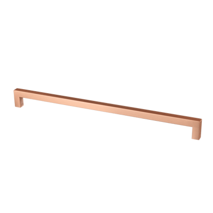 Meubelgreep in koper, hartafstand 320 mm, lengte 332 mm