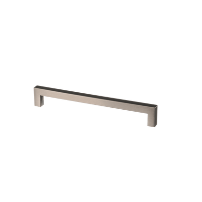 Meubelgreep in gun metal, hartafstand 192 mm, lengte 204 mm