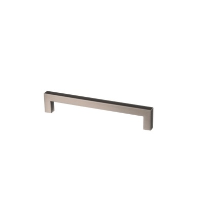 Meubelgreep in gun metal, hartafstand 160 mm, lengte 172 mm