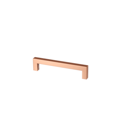 Meubelgreep in koper, hartafstand 128 mm, lengte 140 mm