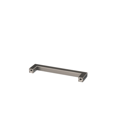 Meubelgreep in gun metal, hartafstand 128 mm, lengte 140 mm