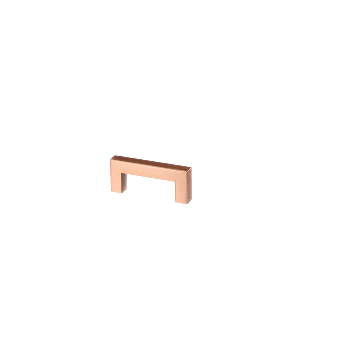 Meubelgreep in koper, hartafstand 64 mm, lengte 76 mm