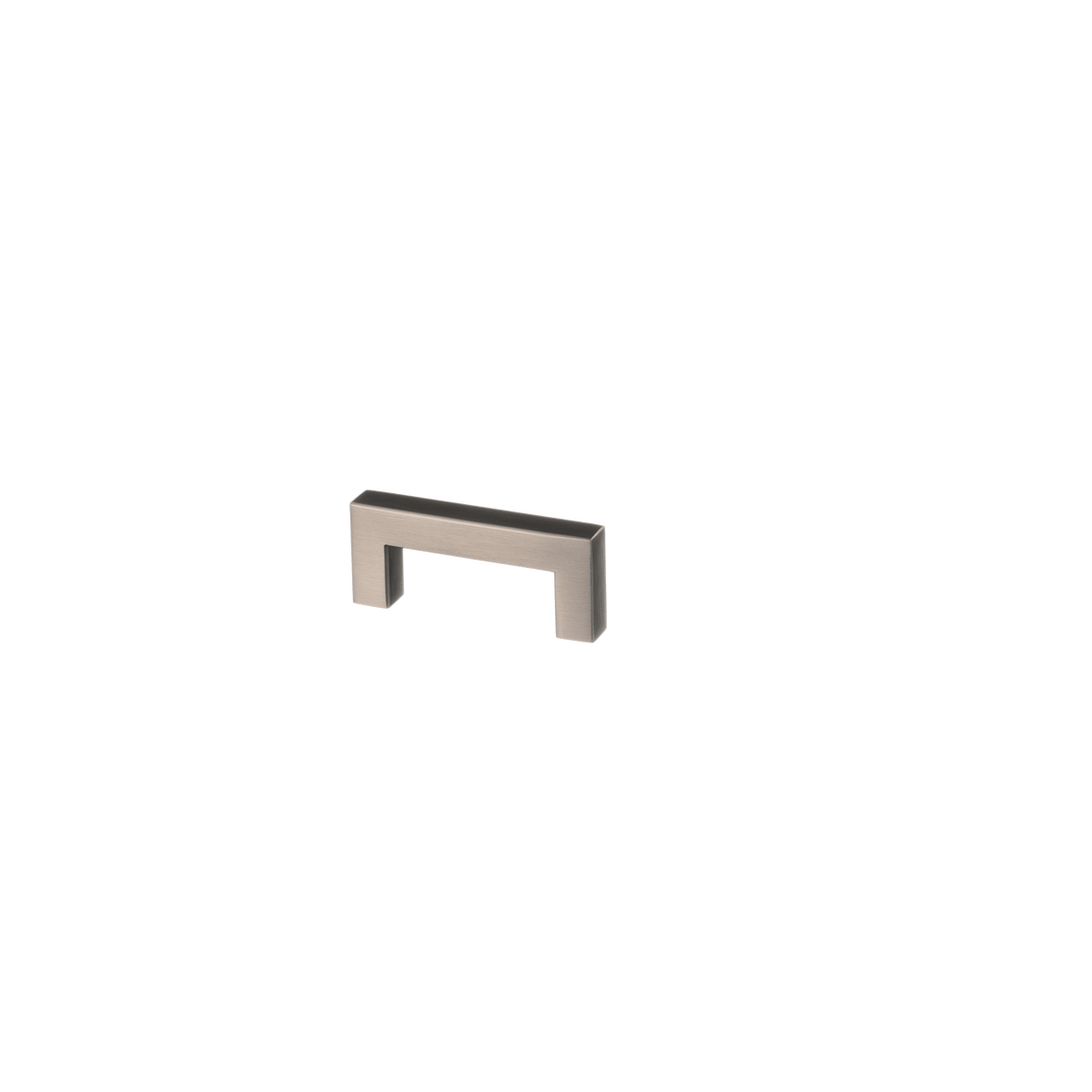 Meubelgreep in gun metal, hartafstand 64 mm, lengte 76 mm
