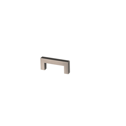 Meubelgreep in gun metal, hartafstand 64 mm, lengte 76 mm