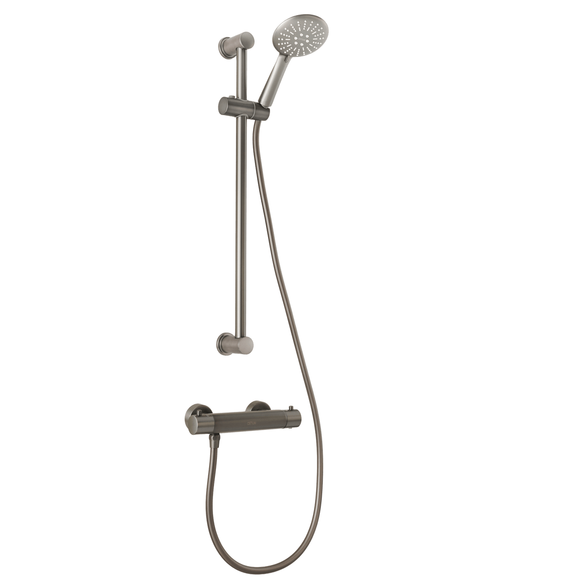 Handdoucheset met glijstang Delfi in gun metal