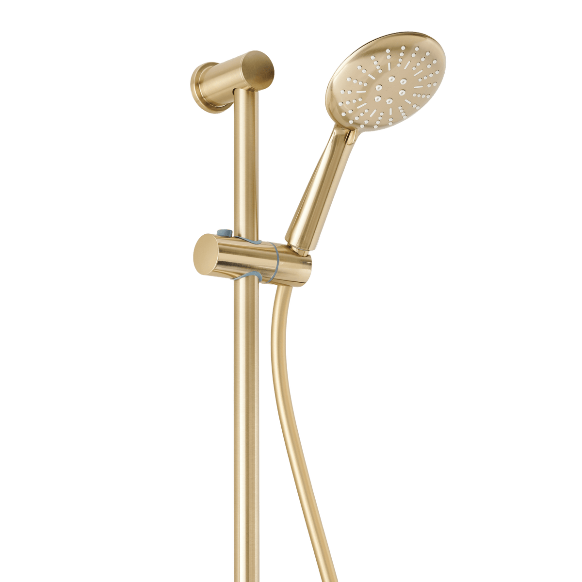 Handdouche met houder van handdoucheset met glijstang Delfi in mat goud